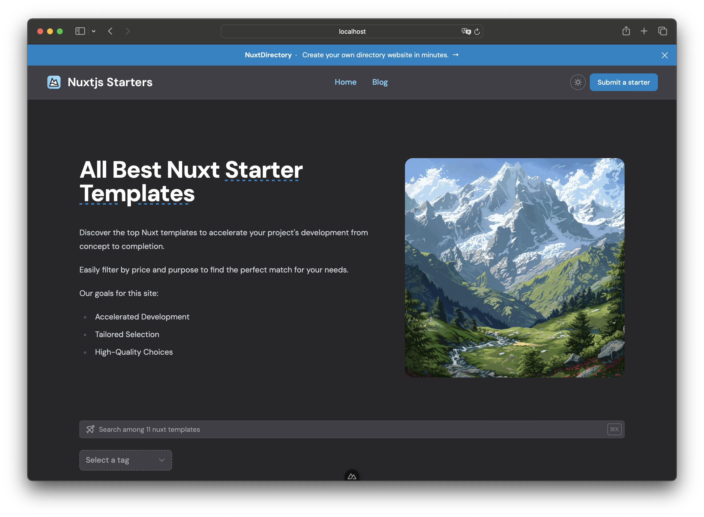 nuxt directory website starter